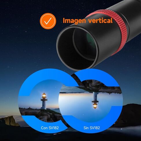 SVBONY SV182 Finderscope، مكتشف بصري للصورة الصحيحة بالزاوية اليمنى، نطاق مكتشف 6 × 30 مع حزمة شعيرات متقاطعة وقوس مع مرآة عازلة كهربية مقاس 2 بوصة قطرية للنجمة SVBONY SV188، مرآة قطرية 90 درجة in Kuwait