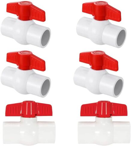 1-1/2 '' صمامات كرة PVC ، صمامات ماء الصمامات ، تجهيزات الأنابيب ، قم بتشغيل صمام الإغلاق الأحمر t ، لخطوط إمدادات المياه الباردة ، حمام سباحة ، مضخة مياه الصرف الصحي ، نظام الري (حزمة 2) in Kuwait