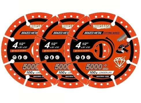 4-1/2" Diamond Cutting Wheel Metal Cut Off Disc Indestructible Cut Off Discs with 7/8" Arbor for Angle Grinders, 3Pack in Saudi Arabia