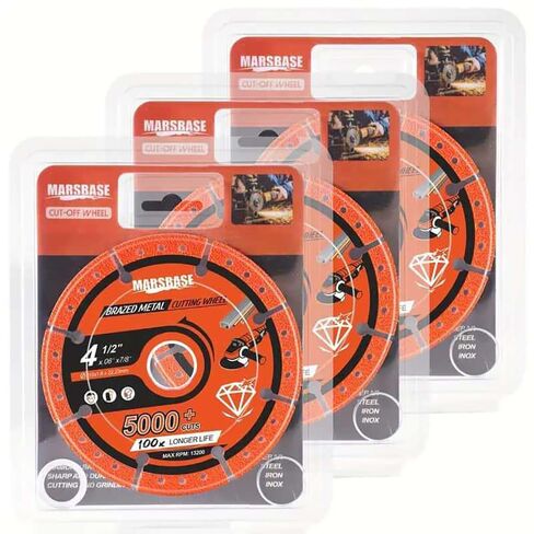 4-1/2" Diamond Cutting Wheel Metal Cut Off Disc Indestructible Cut Off Discs with 7/8" Arbor for Angle Grinders, 3Pack in Saudi Arabia