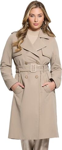 GUESS Womens Eco Jenny Faux Leather Details Trench in Saudi Arabia