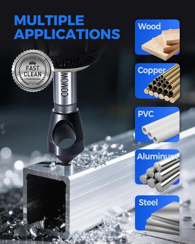 COMOWARE M35 Countersink 1/2" TiAIN Coated Chamfer Tool M35 Chamfer Bit 90-Degree Countersink Drill Bit Set for Wood & Metal, Heavy Duty Countersink Bit SAE in Saudi Arabia