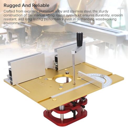 ASHATA Router Manual Lifting System Efficient and Easy Installation Router System Kit for Woodworking,Package Includes 2 X Insert Rings, for Various Applications in Saudi Arabia