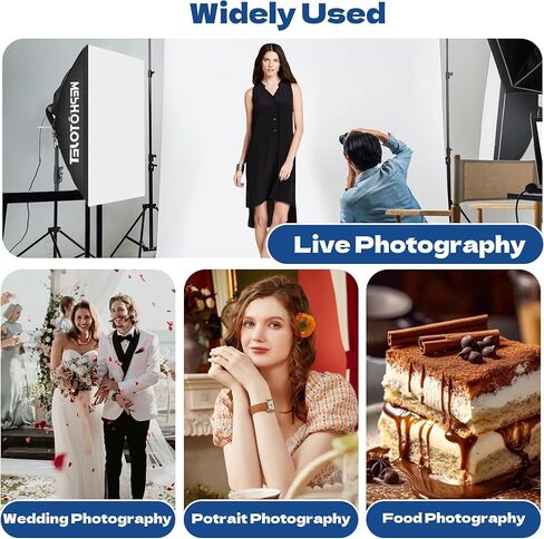Photography Softboxes Kit with 8.5x10ft Backdrop Stands, 5 Tripod Stands, 3 Color Background Screen, Softbox with 85W Led Bulb, Photo Studio Equipment for Video Shoot, Product & Portrait in Saudi Arabia