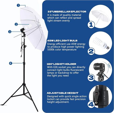 Photography Softboxes Kit with 8.5x10ft Backdrop Stands, 5 Tripod Stands, 3 Color Background Screen, Softbox with 85W Led Bulb, Photo Studio Equipment for Video Shoot, Product & Portrait in Saudi Arabia