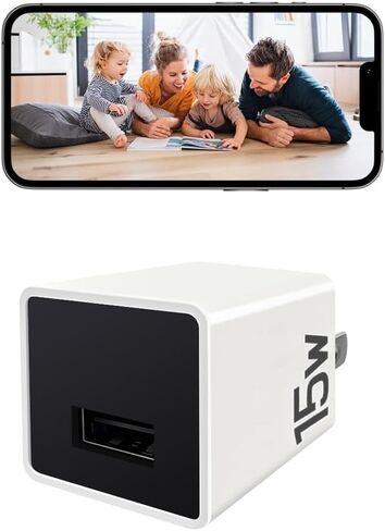كاميرا أمان مخفية لاسلكية بدقة 4K، كاميرا مراقبة داخلية WiFi مع عرض قابل للتعديل بزاوية 180 درجة، شاشة عن بعد عبر تطبيق الهاتف لأمن المنزل - مراقبة الفيديو فقط (ترقية حديثًا) in Kuwait