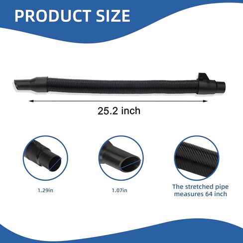 14-37-0105 استبدال خرطوم المكنسة الكهربائية للفراغ 0970-20 0880-20، 18 فولت 2.5 جالون مجموعة خرطوم المكنسة الرطبة/الجافة، وحدة تخزين داخلية in Kuwait