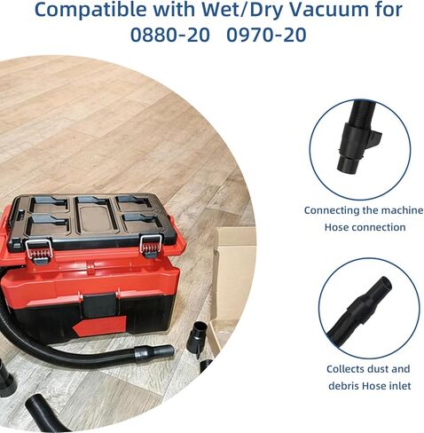 14-37-0105 استبدال خرطوم المكنسة الكهربائية للفراغ 0970-20 0880-20، 18 فولت 2.5 جالون مجموعة خرطوم المكنسة الرطبة/الجافة، وحدة تخزين داخلية in Kuwait