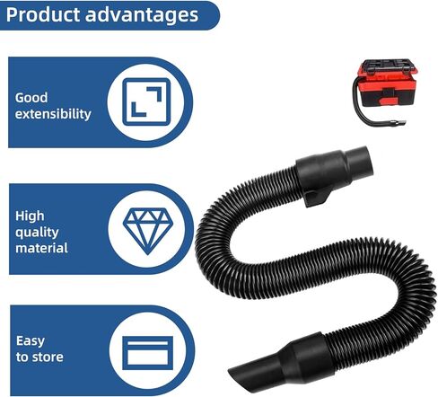 14-37-0105 استبدال خرطوم المكنسة الكهربائية للفراغ 0970-20 0880-20، 18 فولت 2.5 جالون مجموعة خرطوم المكنسة الرطبة/الجافة، وحدة تخزين داخلية in Kuwait