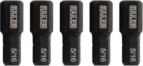 Railer Hex 5/16" Tamper Proof Bits - Hex Security 5/16" Impact Driver Bits. 1/4" Shank S2 Steel Tamper-Resistant Allen Bits (5 Pack) in Saudi Arabia