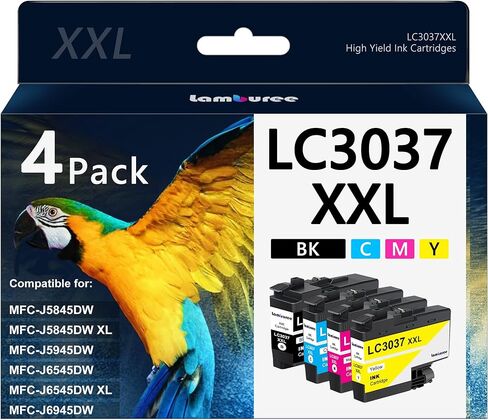 خراطيش حبر LC3037XXL مع بديل عالي العائد للأخ LC3037 يعمل لـ MFC-J5945DW MFC-J5845DW MFC-J5845DWXL MFC-J6545DW MFC-J6545DWXL MFC-J6945DW PRINTS in Kuwait