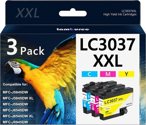 خراطيش حبر LC3037XXL مع بديل عالي العائد للأخ LC3037 يعمل لـ MFC-J5945DW MFC-J5845DW MFC-J5845DWXL MFC-J6545DW MFC-J6545DWXL MFC-J6945DW PRINTS in Kuwait