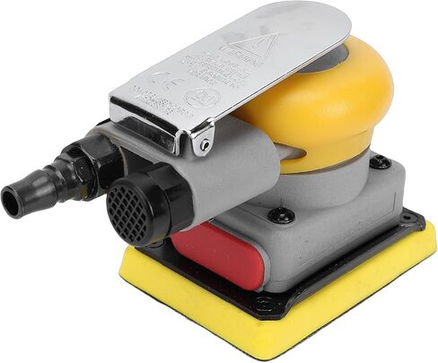 Pneumatic Sander, 75x100mm Rectangular Vibrating Air Sander, 0.63Mpa 10000rpm No Load Speed Alloy Steel Air Sandpaper Machine for Stone, Wood, Putty Polishing in Saudi Arabia
