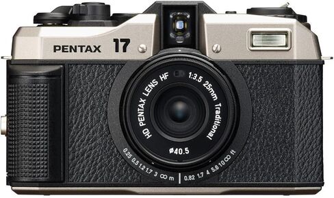 عدسة طلاء عالية الدقة للكاميرا بنصف إطار F3.5 من Pentax 17 ونظام تحميل سهل (فضي داكن) مع 200 فيلم ذهبي (عنصران) in Kuwait