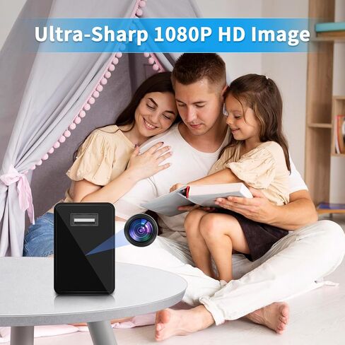 كاميرا شاحن USB - دقة Full HD 1080P - كاميرا WiFi صغيرة سرية للمربية - كاميرا أمان لاسلكية صغيرة in Kuwait