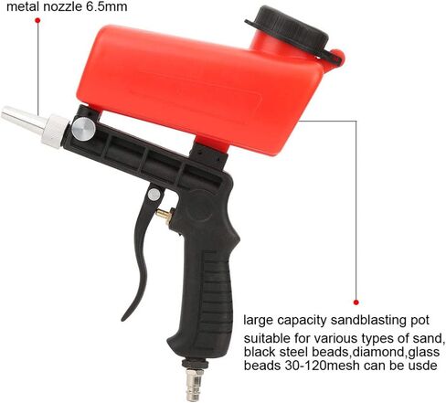 Mini Air Sand Blaster Portable Sandblaster Handheld Gun, Gravity Feed with 1/4in Air Inlet in Kuwait