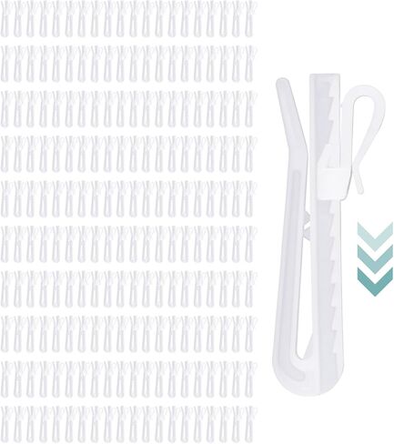 120 Pcs Adjustable Plastic Curtain Hooks, Pinch Pleat Curtain Clips in Kuwait