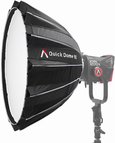 Aputure Quick Dome 90 دائرية Bowens Mount 35 بوصة Softbox مع تصميم سريع التحرير، وانتشار، وشبكة تحكم في الضوء، وحقيبة حمل in Kuwait