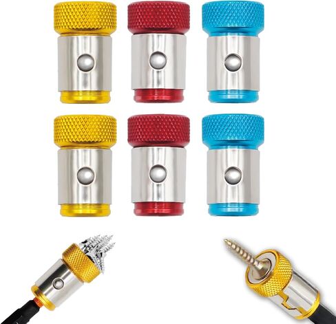 6 Pieces Strong Magnetic Screw Ring, 1/4 Inch/ 6.35 mm Universal Magnetic Screw Ring Bit for Hex Screwdriver and Power Bits in Saudi Arabia
