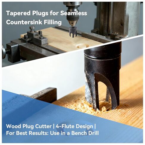 مجموعة لقم مثقاب غاطسة مكونة من 15 قطعة، تصميم M35 من فولاذ الكوبالت المقاوم للتذبذب، لقم مدببة بزاوية 82 درجة مع حلقات إيقاف العمق وقواطع توصيل، ساق سداسية مقاس 1/4 بوصة للأثاث الخشبي الصلب والأعمال الخشبية in Kuwait