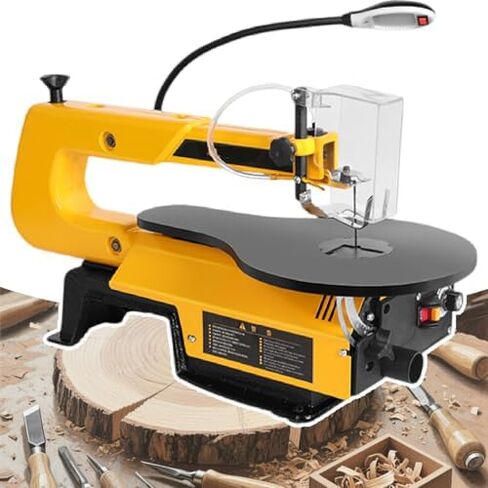 16" Variable Speed Scroll Saw - 550-1650 SPM Electric Fret Saw with 55mm Cutting Depth, Adjustable 45° Tilting Aluminum Table for Woodworking, Crafts & DIY Projects in Saudi Arabia