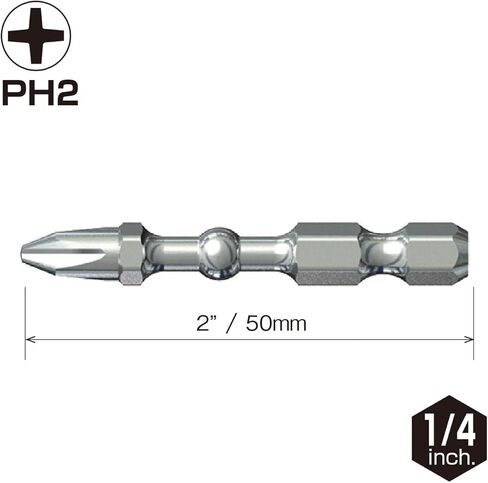 VESSEL Impact Ball Torsion Bits PH2X50 25PC (Bulk) in Saudi Arabia