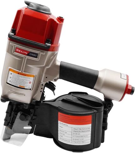 Coil Siding Nailer CN80, 2 inch to 3-1/4-inch Industrial Pneumatic Nail Gun,15 Degree Siding Nailer for Siding Sheathing Wooding Fencing Decking in Saudi Arabia