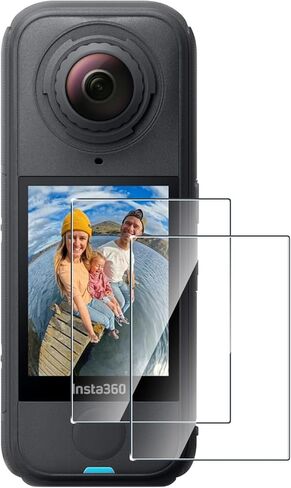 (عبوتان مصممتان لواقي شاشة Insta 360 X4 Air من الزجاج المقسى، مقاوم للغاية، صلابة 9H مقاومة للكسر، خالية من الفقاعات لواقي شاشة Insta 360 X4 Air، مناسب للحافظة in Kuwait