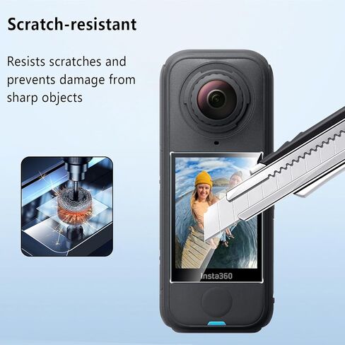 (عبوتان مصممتان لواقي شاشة Insta 360 X4 Air من الزجاج المقسى، مقاوم للغاية، صلابة 9H مقاومة للكسر، خالية من الفقاعات لواقي شاشة Insta 360 X4 Air، مناسب للحافظة in Kuwait