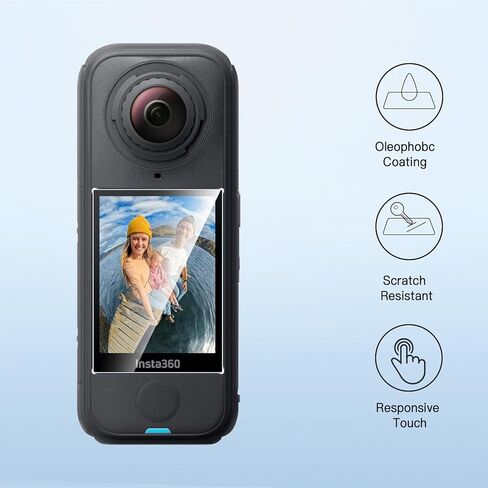 (عبوتان مصممتان لواقي شاشة Insta 360 X4 Air من الزجاج المقسى، مقاوم للغاية، صلابة 9H مقاومة للكسر، خالية من الفقاعات لواقي شاشة Insta 360 X4 Air، مناسب للحافظة in Kuwait