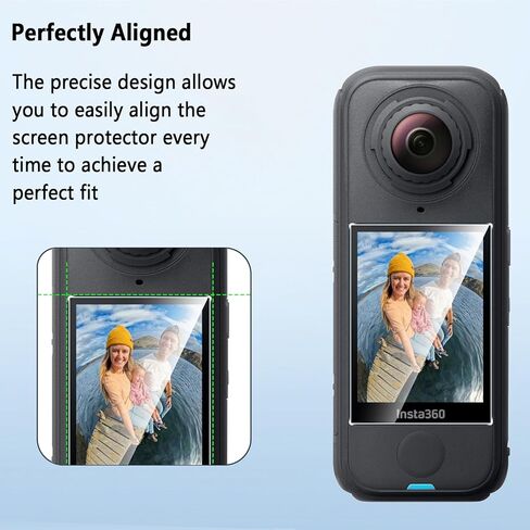(عبوتان مصممتان لواقي شاشة Insta 360 X4 Air من الزجاج المقسى، مقاوم للغاية، صلابة 9H مقاومة للكسر، خالية من الفقاعات لواقي شاشة Insta 360 X4 Air، مناسب للحافظة in Kuwait