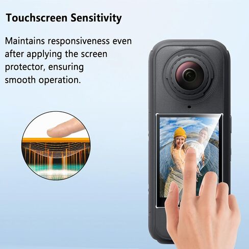 (عبوتان مصممتان لواقي شاشة Insta 360 X4 Air من الزجاج المقسى، مقاوم للغاية، صلابة 9H مقاومة للكسر، خالية من الفقاعات لواقي شاشة Insta 360 X4 Air، مناسب للحافظة in Kuwait