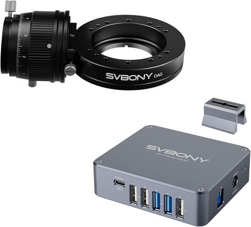 صندوق إدارة الطاقة للتلسكوب الفلكي SV241 Pro، محور طاقة التلسكوب، جهاز التحكم عن بعد لمعدات علم الفلك مع موجه خارج المحور SV238 (OAG)، منشور علم الفلك OAG 8x14 مم للتصوير الفلكي in Kuwait