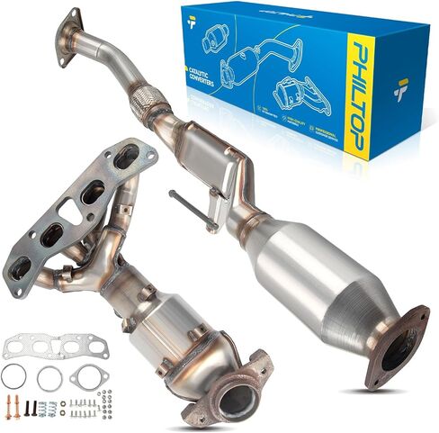 استبدال المحول الحفاز الفولاذ المقاوم للصدأ Philtop لمدة 2.5 "مدخل عالمي ， 83508 محول الحفاز عالي التدفق (متوافق مع EPA) in Kuwait