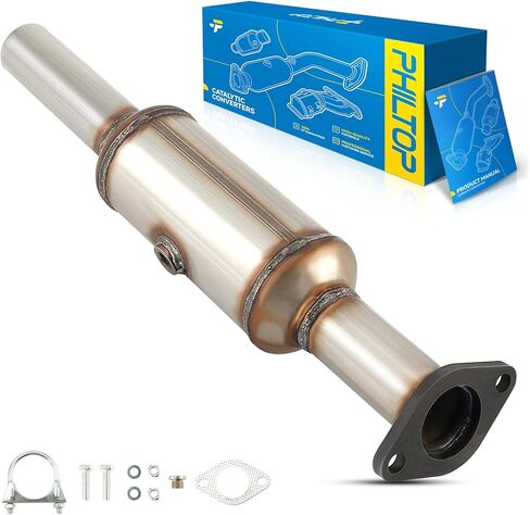 استبدال المحول الحفاز الفولاذ المقاوم للصدأ Philtop لمدة 2.5 "مدخل عالمي ， 83508 محول الحفاز عالي التدفق (متوافق مع EPA) in Kuwait