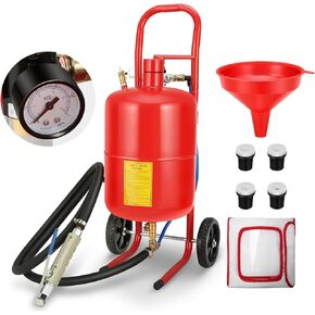 Auto Dynasty 5 Gallon Sand Blaster, Air Sandblaster Kit with 4 Ceramic Nozzles, 60-110 PSI High Pressure Portable Pot Sand Blasting Machine for Paint Stain Rust Removal and Special Surface Treatment in Kuwait
