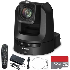 كاميرا Canon CR-N300 4K NDI PTZ مع حزمة تكبير بصري 20x (أسود ساتان) | فيديو UHD، تدفق NDI|HX وIP، تحكم سلس في الإمالة/التدوير | مثالية للكنيسة والبث المباشر (5157C001) + بطاقة سعة 32 جيجابايت in Kuwait