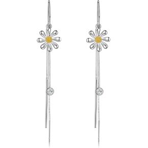 ديزي يتدلى أقراط الجنيه الفضي الفضة الأزهار المجوهرات هدايا عطلة الربيع للنساء زوجة الأصدقاء ابنة in Kuwait