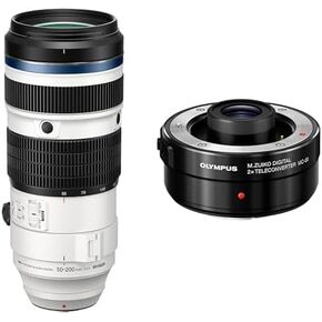 Bundle of OM SYSTEM M.Zuiko Digital ED 50-200mm F2.8 is PRO for Micro Four Thirds System Camera, Outdoor Photography, Weather Sealed Design + OM SYSTEM Olympus M.Zuiko Digital MC-20, 2X Teleconverter in Kuwait