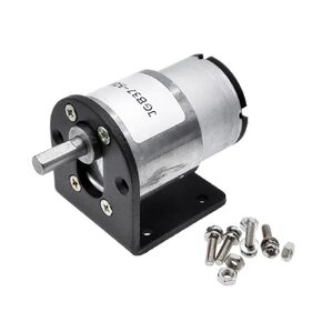 JGB37-520 High Torque Gear Motor, 12V 24V DC Gearmotor with Brush Commutation, Permanent Magnet Design, Speed Range 5-600 RPM, Totally Enclosed (45RPM 24V with Bracket) in Saudi Arabia