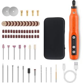 Lichamp Mini Cordless Rotary Tool, 5 Speed 3.7V Rechargeable Rotary Tool Kit with Type-C, for Engraving, Sanding, Polishing, Drilling, Grinding, Small DIY Crafts in Kuwait