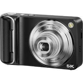 5K Digital Camera for Photography with 6X Optical Zoom, 64MP Autofocus WiFi Vlogging Camera for YouTube with Dual Lens, Compact Point and Shoot Digital Cameras with Touch Screen, 32GB Card,2 Batteries in Kuwait