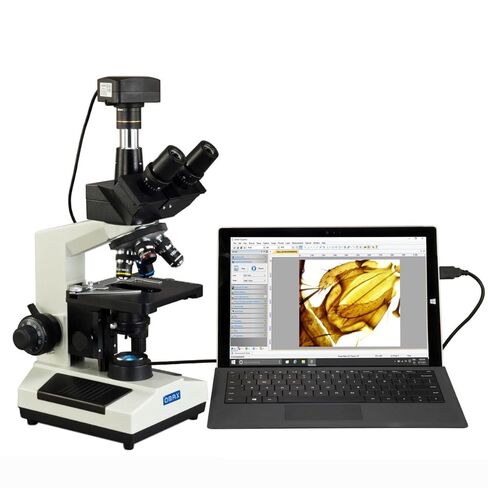 OMAX 40X-2500X Super Speed USB3 10MP Digital Compound Trinocular LED Lab Biological Microscope in Saudi Arabia