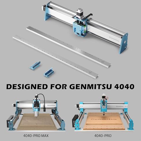 Genmitsu XZ-axis Extension Kit for 4040-PRO/4040-PRO MAX CNC Router Machine, with Linear Rails Driven, for Large Wood Engraving Carving Projects, Extend X-axis to 600mm, Upgrade 4040 to 6040/6060 in Saudi Arabia