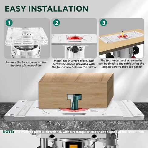Yakamoz Aluminum Router Table Insert Plate Kit - 9.2" x 4.7" Precision Router Plate with Red ABS Center Ring Routers Base Plates for Woodworking DIY Trimming in Saudi Arabia
