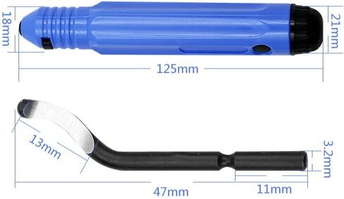 1Pc Blue Stainless Steel NB1100 Deburring Tool Kit Precision Edge Burr Removal on Copper,Iron, Brass,and PVC Plumbing Pipes,3D Printing Plastics,Resin Art,Metal Work,Deburring Cutters Cutting Tools in Saudi Arabia