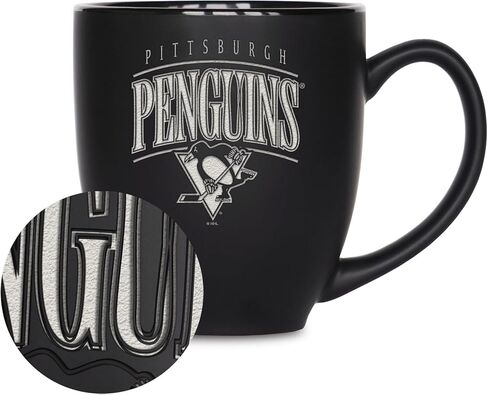 Rico Industries NHL Hockey Utah Mammoth Tribute 15oz Laser Engraved Matte Black Ceramic Bistro Mug - For Hot or Cold Drinks in Saudi Arabia