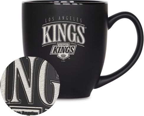 Rico Industries NHL Hockey Utah Mammoth Tribute 15oz Laser Engraved Matte Black Ceramic Bistro Mug - For Hot or Cold Drinks in Saudi Arabia