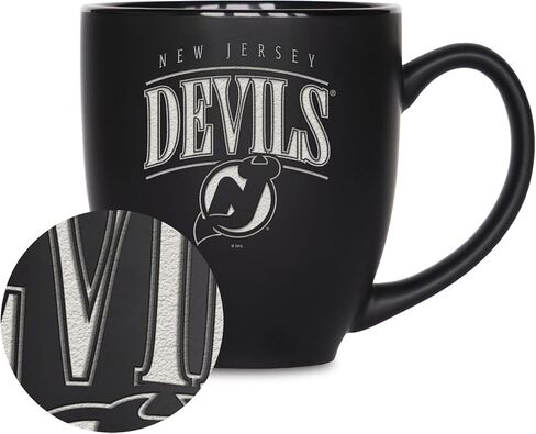 Rico Industries NHL Hockey Utah Mammoth Tribute 15oz Laser Engraved Matte Black Ceramic Bistro Mug - For Hot or Cold Drinks in Saudi Arabia