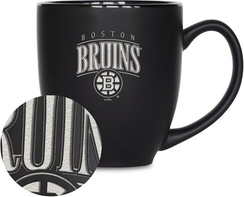 Rico Industries NHL Hockey Utah Mammoth Tribute 15oz Laser Engraved Matte Black Ceramic Bistro Mug - For Hot or Cold Drinks in Saudi Arabia